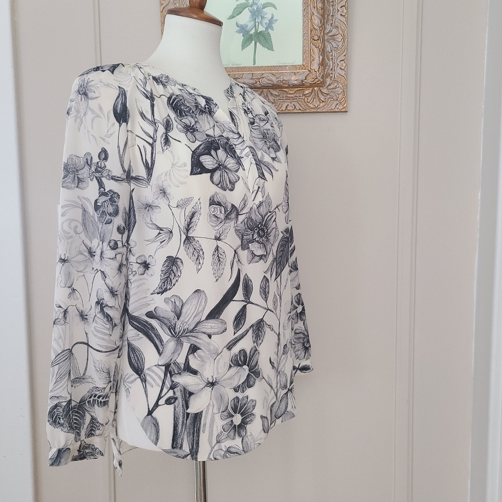 Rebecca Taylor floral blouse top 0